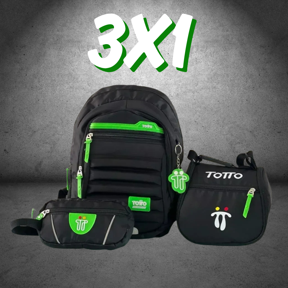 COMBO TOTTO 3X1 POR $99.500 – MORRAL, LONCHERA Y CARTUCHERA