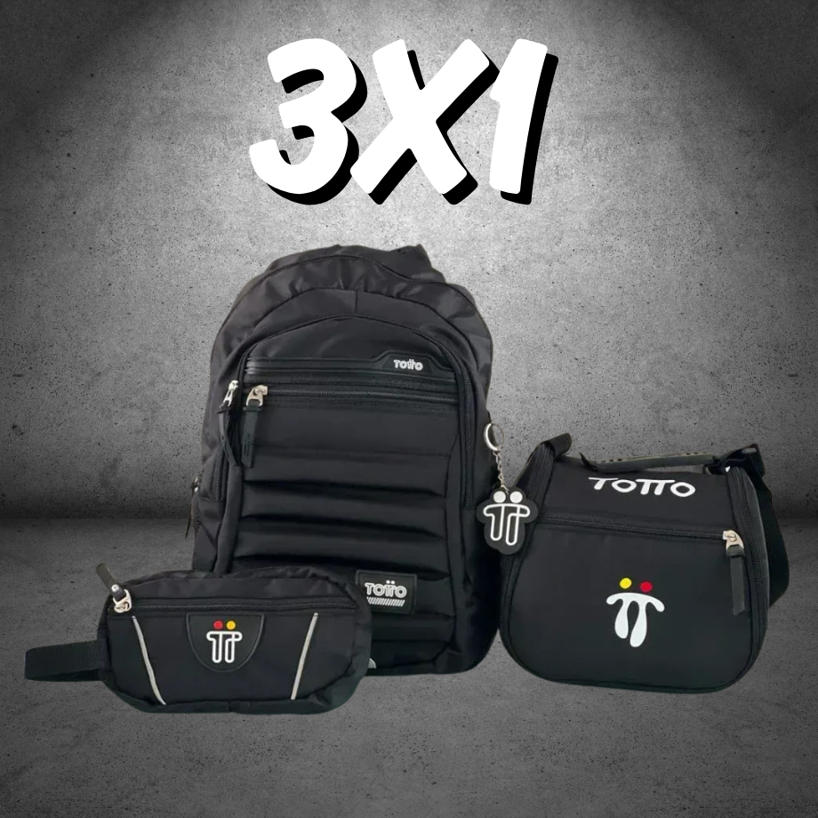 COMBO TOTTO 3X1 POR $99.500 – MORRAL, LONCHERA Y CARTUCHERA