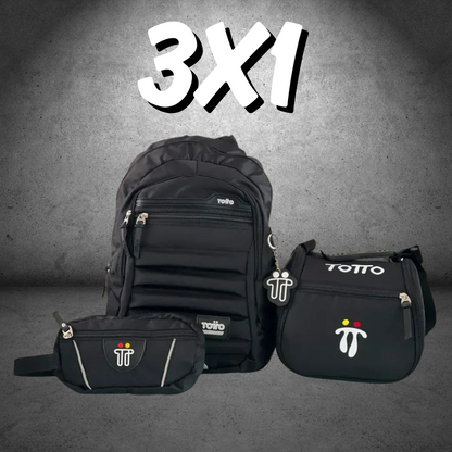 COMBO TOTTO 3X1 POR $99.500 – MORRAL, LONCHERA Y CARTUCHERA